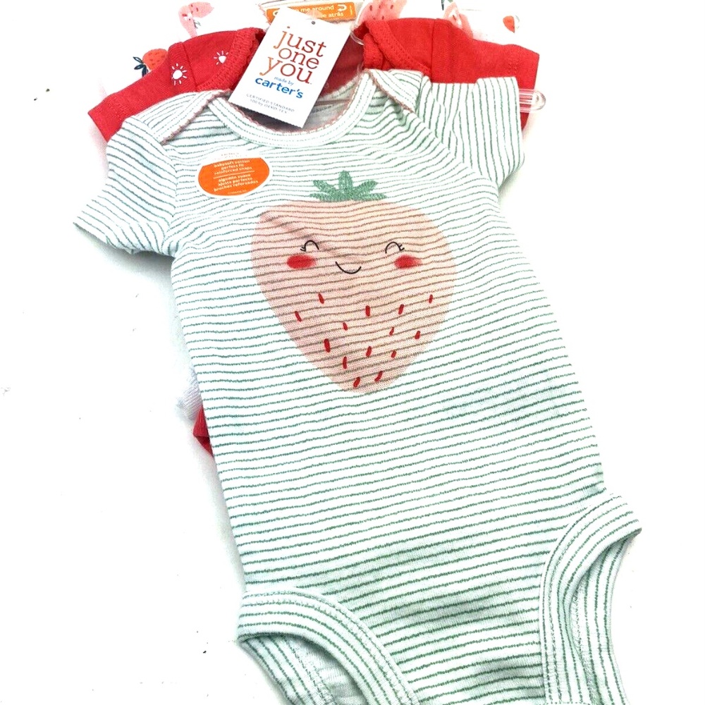 Baby Bodysuit Set Size Newborn NB Girls 3pc Snap buttons Children Kids One piece